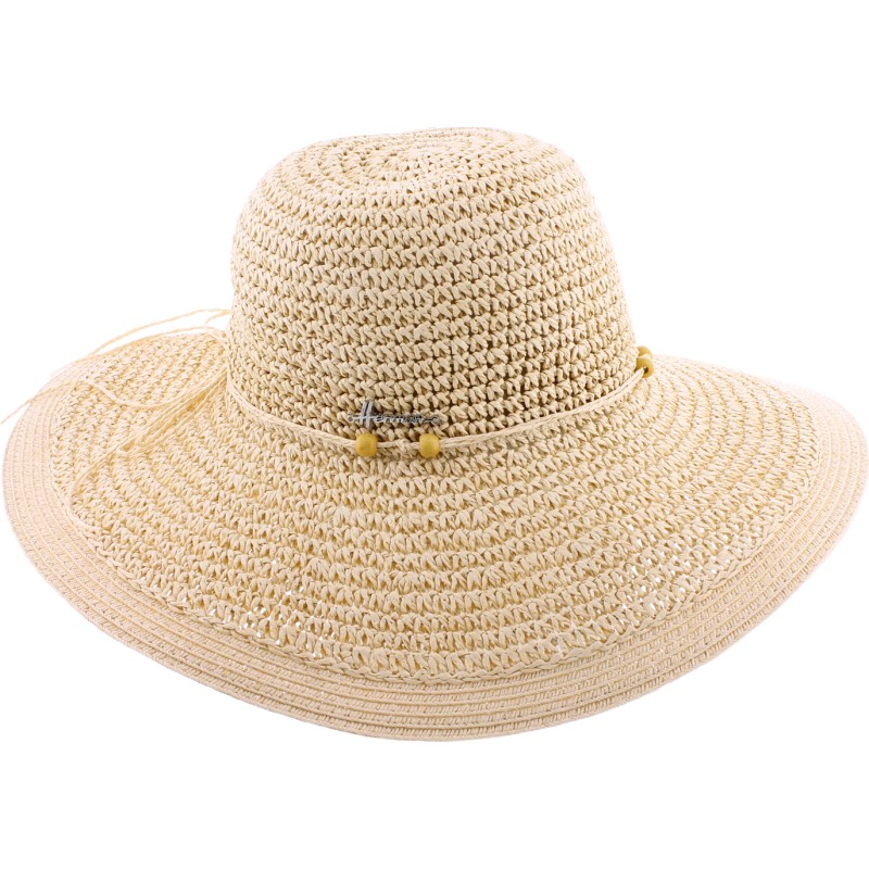 Chapeau de paille femme chic a large bords