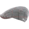 Casquette plate en tweed chiné avec visière sandwish un