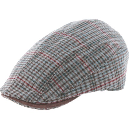 Casquette plate en tweed chiné avec visière sandwish un