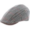 Casquette plate en tweed chiné avec visière sandwish un