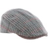 Casquette plate en tweed chiné avec visière sandwish un