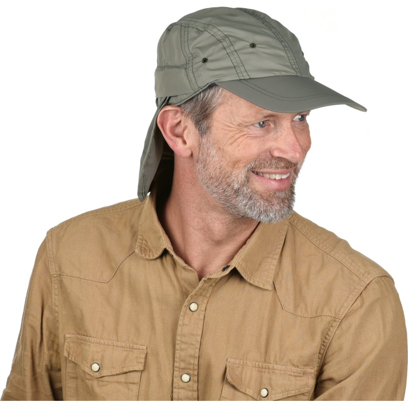 microfiber baseball cap with neckcover