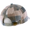 Casquette baseball en patchwork de tissu. Fermeture avec clip en laito