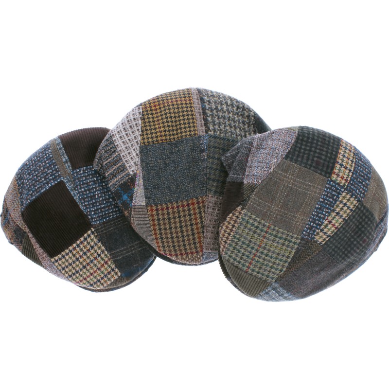 Casquette plate en patchwork