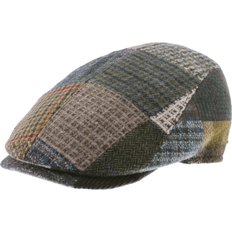 casquette plate homme patchwork de tissu