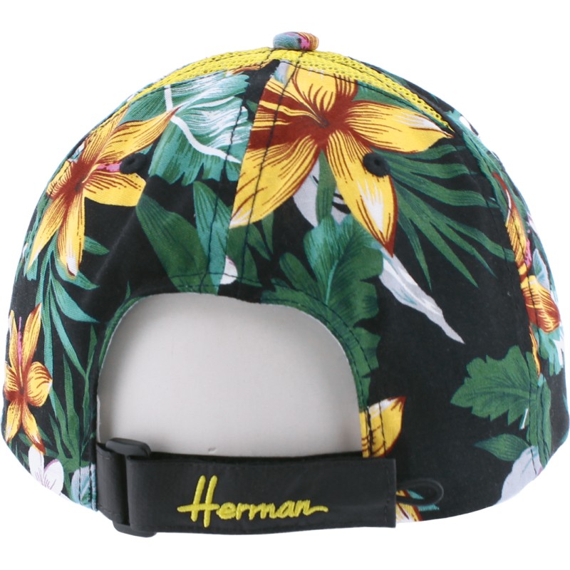 Tropical floral pattern baseball cap