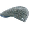 Casquette plate en tweed chiné avec visière sandwish unie