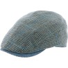 Casquette plate en tweed chiné avec visière sandwish unie