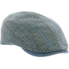 Casquette plate en tweed chiné avec visière sandwish unie