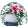 Casquette baseball à motif tropical fleuri avec badge r