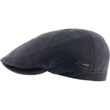 Casquette en cuir souple unie