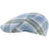 Flat cap with checked fabric