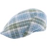 Flat cap with checked fabric