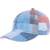 Casquette baseball en patchwork de tissu. Fermeture avec clip en laito