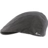 Casquette plate en fausse croute de cuir