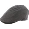 Casquette plate en fausse croute de cuir