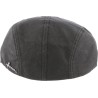 Casquette plate en fausse croute de cuir