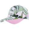 Tropical pattern  baseball cap and plain mesh with velcro closing