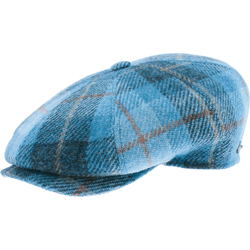 Casquette plate, tissus Harris Tweed