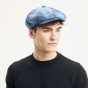 Casquette plate, tissus Harris Tweed