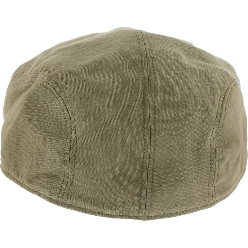 casquette herman en lin coton coloris kaki vert