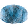 casquette herman a carreaux bleu