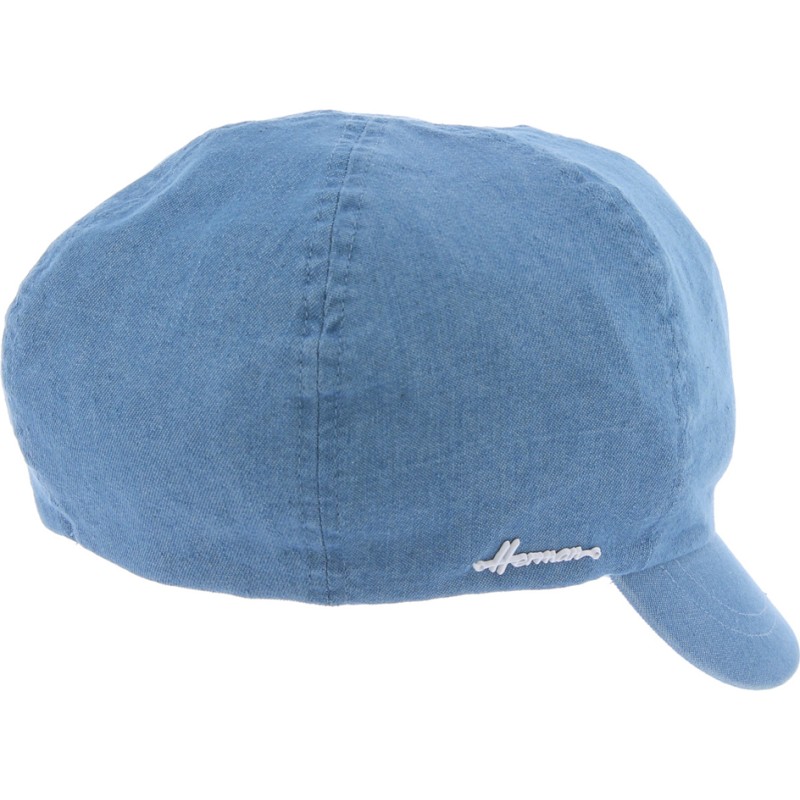 Casquette 8 côtes en jeans délavé