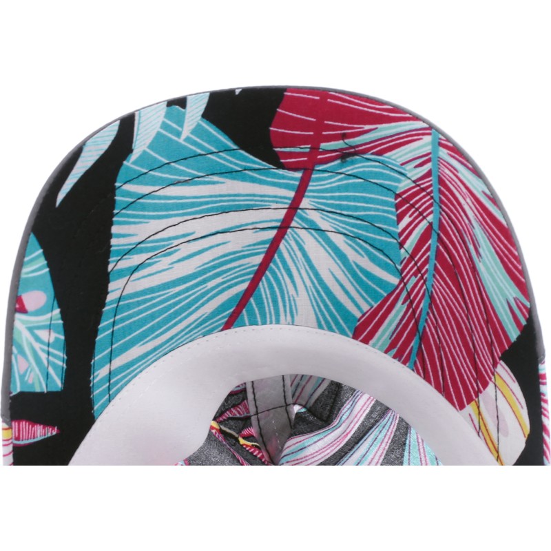 casquette baseball tissu à motif tropical