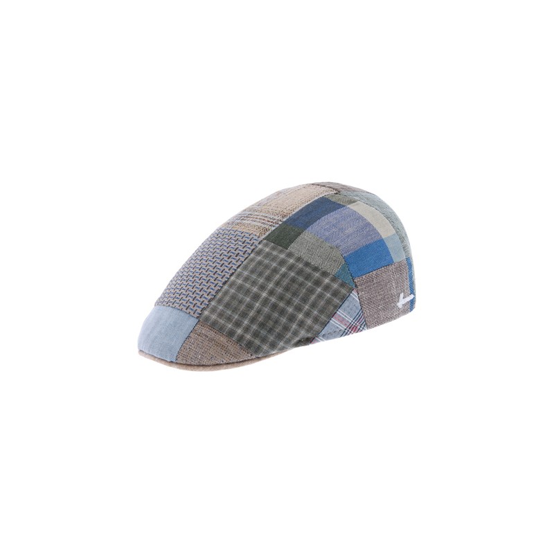 casquette homme en patchwork de tissu