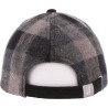 Checked tweed baseball cap, plain visor