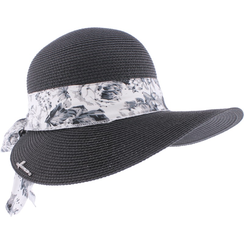 casquette en paille femme avec foulard