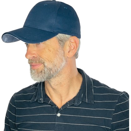 Casquette baseball en coton unie avec dessous de visière imprimée régl