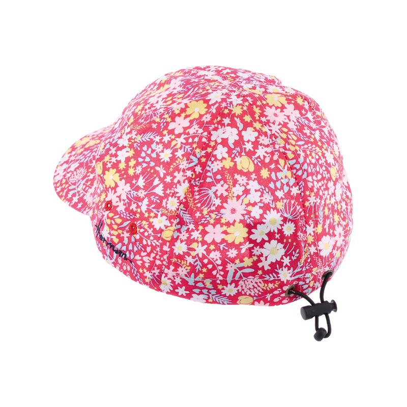 casquette baseball enfant fleurs roses