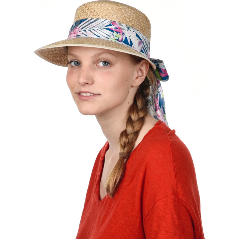 seagrass cap with scarf