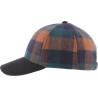 Checked tweed baseball cap, plain visor