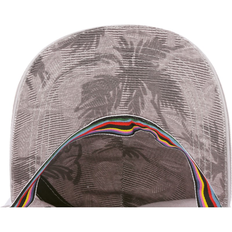 Casquette baseball en coton unie avec dessous de visière imprimée régl