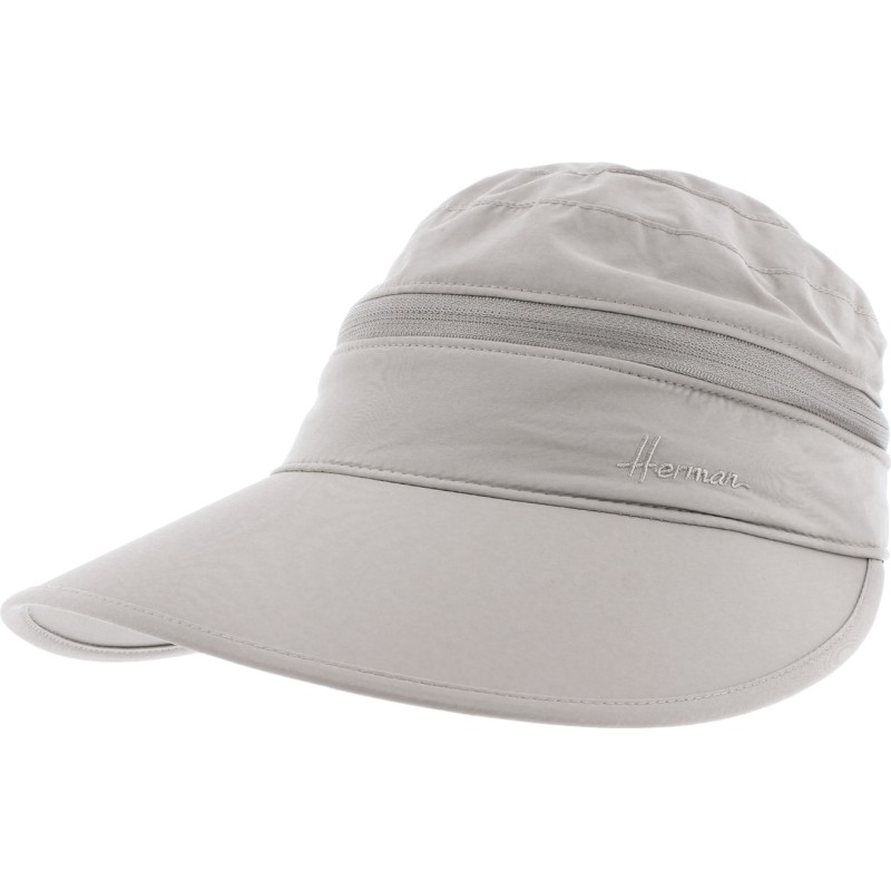 Casquette / visière femme sport, dessus dézippable, UPF50