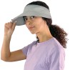 Casquette / visière femme sport, dessus dézippable, UPF50