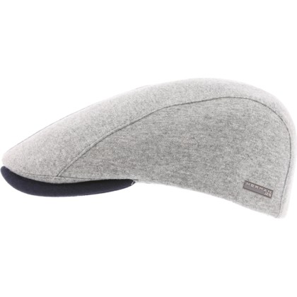 Casquette plate bicolore en coton piqué