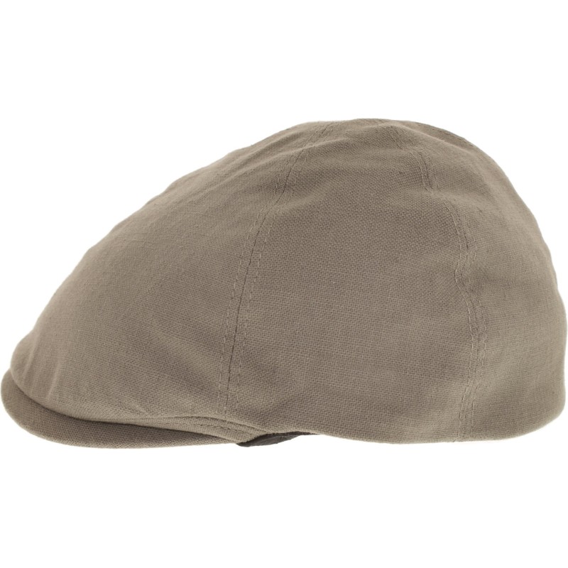 Casquette bec de cane lin/coton unie