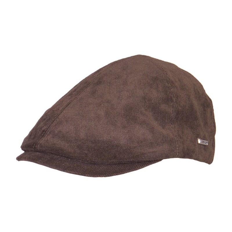 Casquette bec de cane velours unie