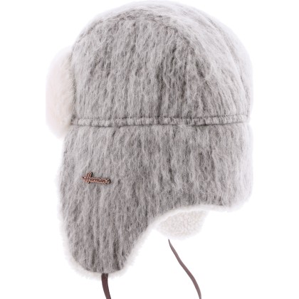 Fleece-lined heather trapper hat