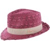 lala paper straw fringe small brim hat