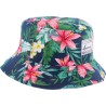 bob herman motif tropical et hibiscus vert rose bleu