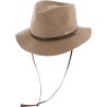 Felt hat 90gr with small plain brim with thin belt and imitation leath