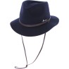 Felt hat 90gr with small plain brim with thin belt and imitation leath