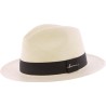 Chapeau "Panama" grand bord uni avec son gros grain noi