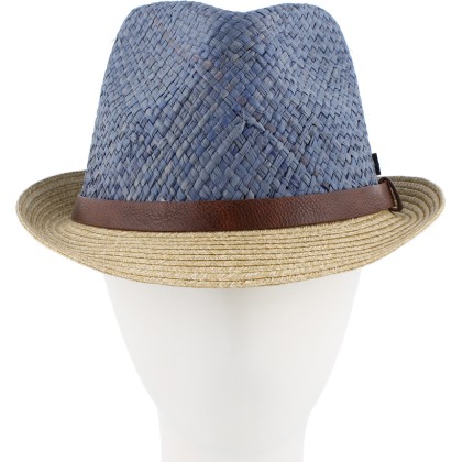 raffia straw bicolour small brim hat