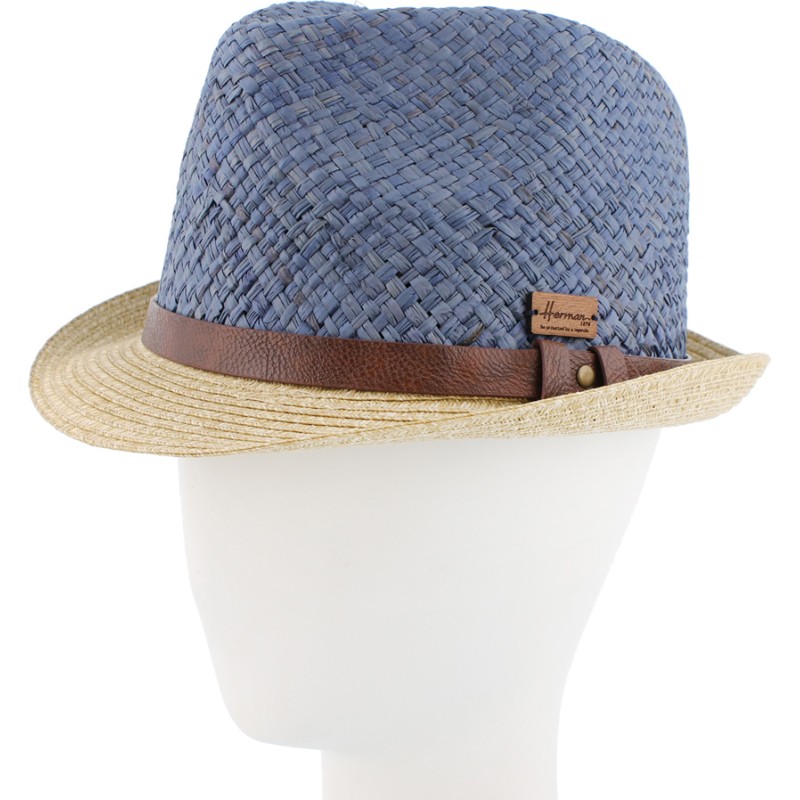 Chapeau petit bord bicolore