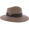 chapeau femme en feutre avec impression leopard